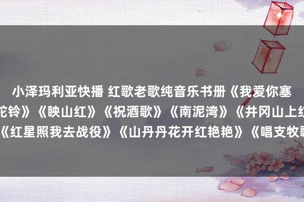 小泽玛利亚快播 红歌老歌纯音乐书册《我爱你塞北的雪》《绣红旗》《驼铃》《眏山红》《祝酒歌》《南泥湾》《井冈山上红太阳》《浏阳河》《红星照我去战役》《山丹丹花开红艳艳》《唱支牧歌给党听》《大海飞翔靠舵手》《沂蒙山小调》