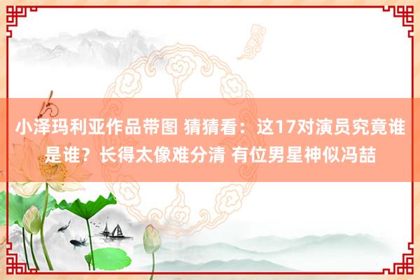 小泽玛利亚作品带图 猜猜看：这17对演员究竟谁是谁？长得太像难分清 有位男星神似冯喆